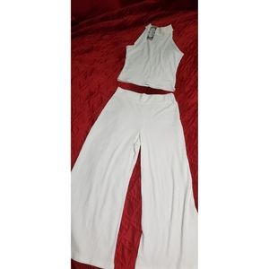 Boohoo Soft Rib Racer Back Top & Culotte Set